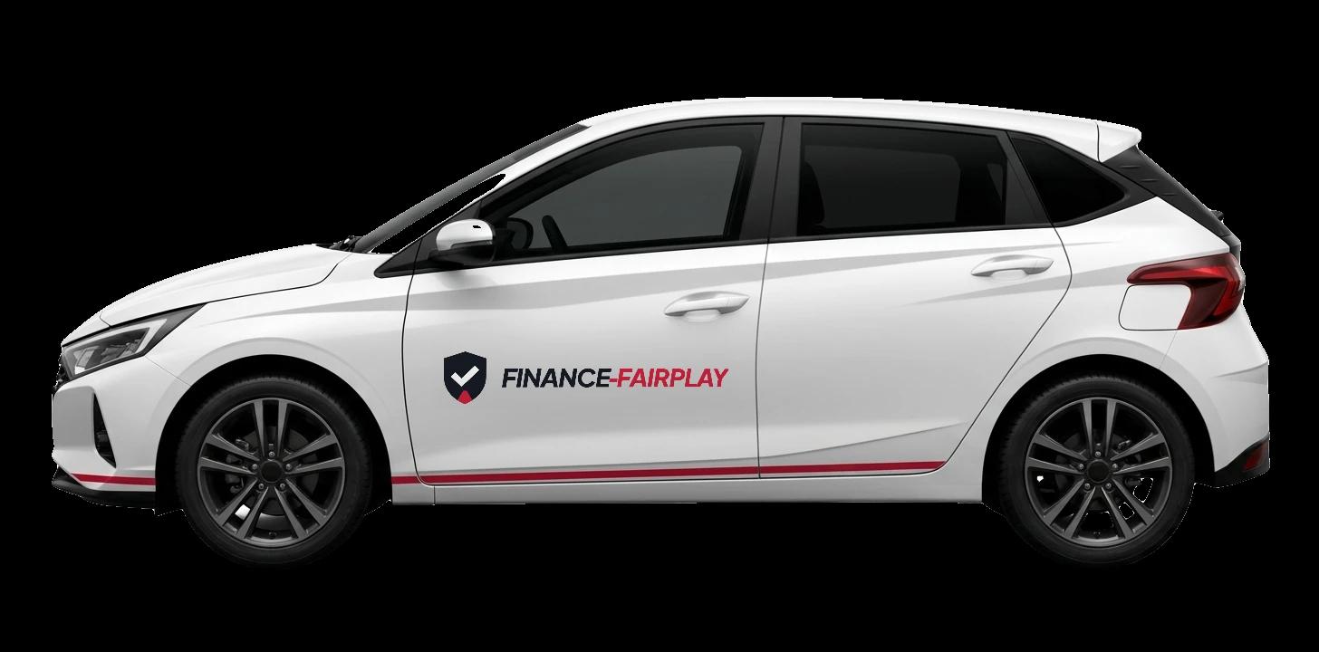 Finance-Fairplay branded car